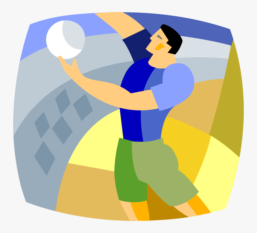 Vector Illustration Of Sport Of Beach Volleyball Player - Graphic Design, HD Png Download, Free Download