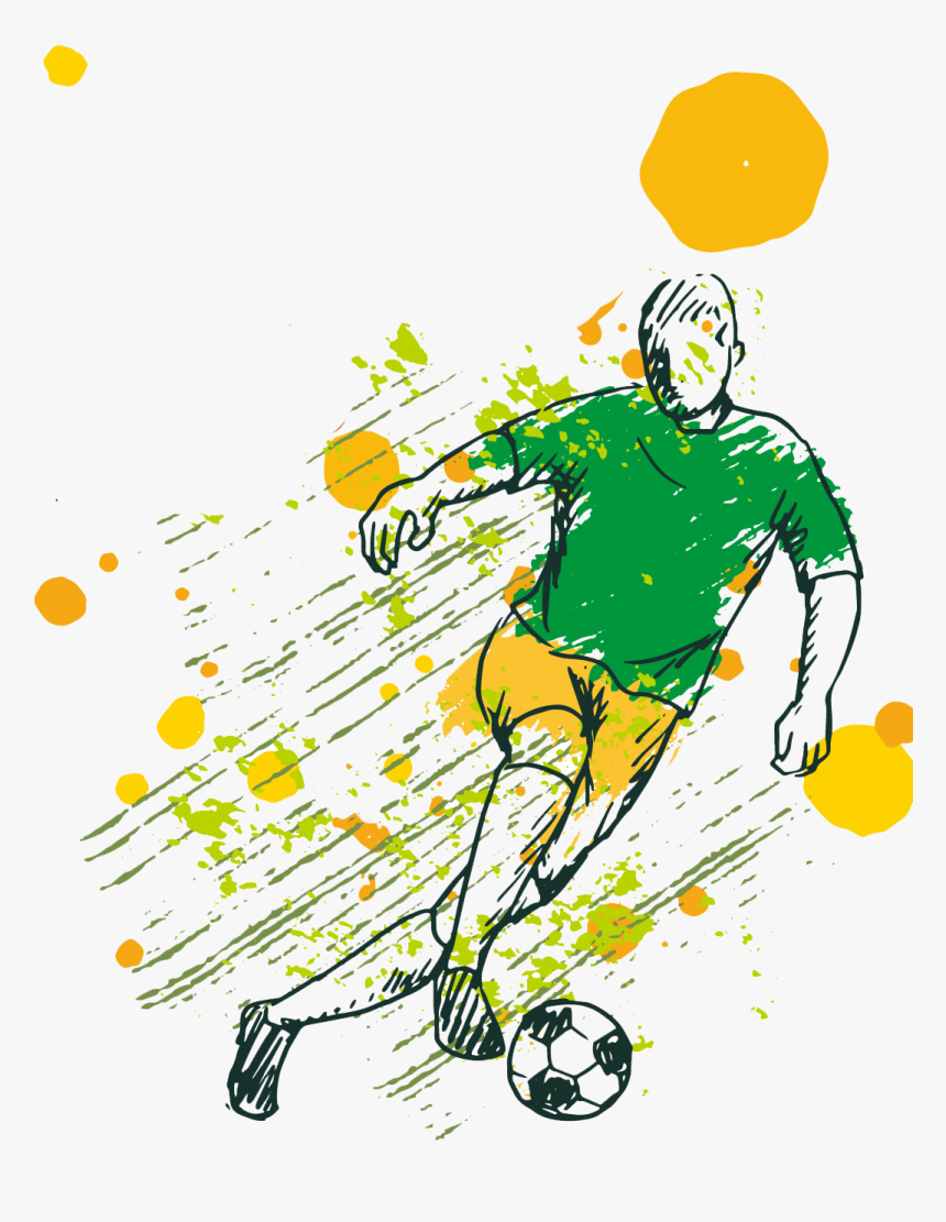 Soccer Game Background With Player Free Vector Vector, - Vector Sport Logo Png, Transparent Png, Free Download