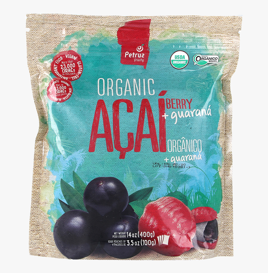 Petruz Frozen Organic Acai And Guarana Pulp - Petruz Organic Acai Berry, HD Png Download, Free Download