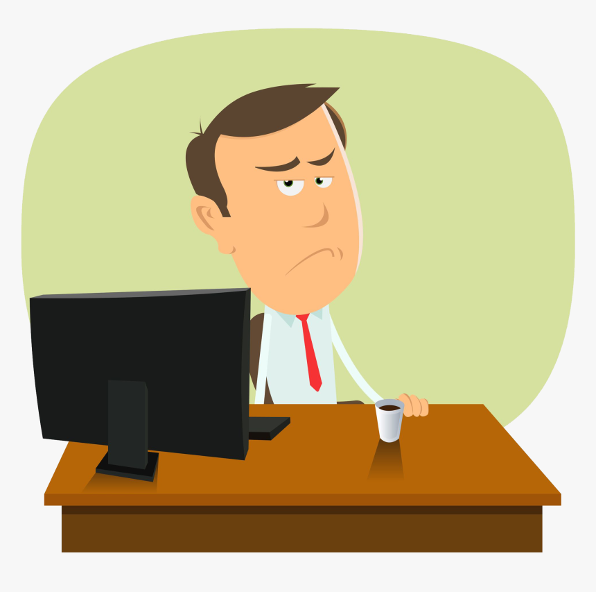 Transparent Cartoon Desk Png - Middle Class Man Clipart, Png Download, Free Download