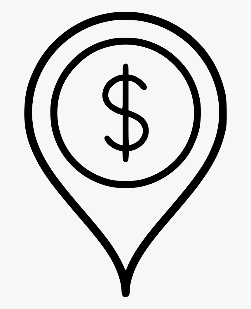 Location Pin Dollar Map Pointer Location - Emblem, HD Png Download, Free Download
