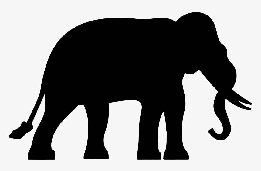 Clip Art Illustration Vector Graphics Image Silhouette - Simple Silhouette Elephant, HD Png Download, Free Download