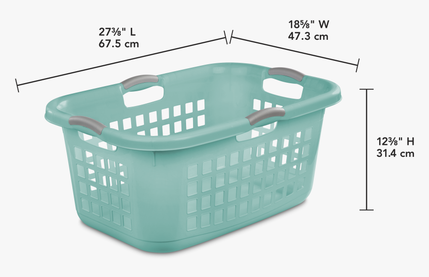 Laundry Basket-2 Bushel Ultraaqua - Laundry Basket Dimensions, HD Png Download, Free Download