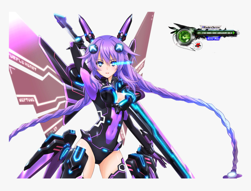 Hyperdimension Neptunia Purple Heart Wing, Png Download - Neptunia Purple Heart Fight, Transparent Png, Free Download