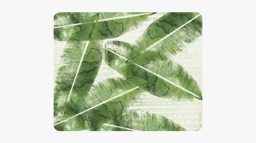 Tropical Bananas Leaves Rectangle Mousepad - Plane, HD Png Download, Free Download