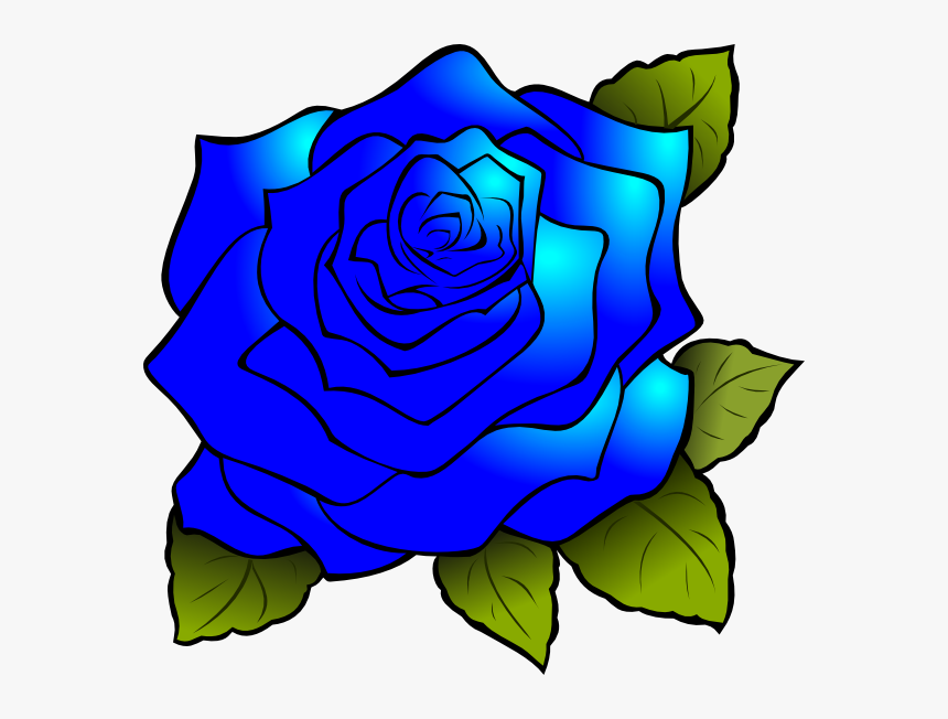 Cartoon Blue Rose Png Clipart , Png Download - Blue Rose Cartoon Png, Transparent Png, Free Download