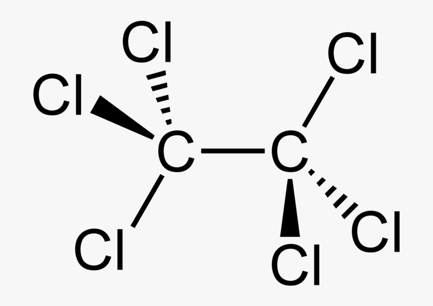 Hexachloroethane 2d Stereo - Methanol Wedge And Dash, HD Png Download, Free Download