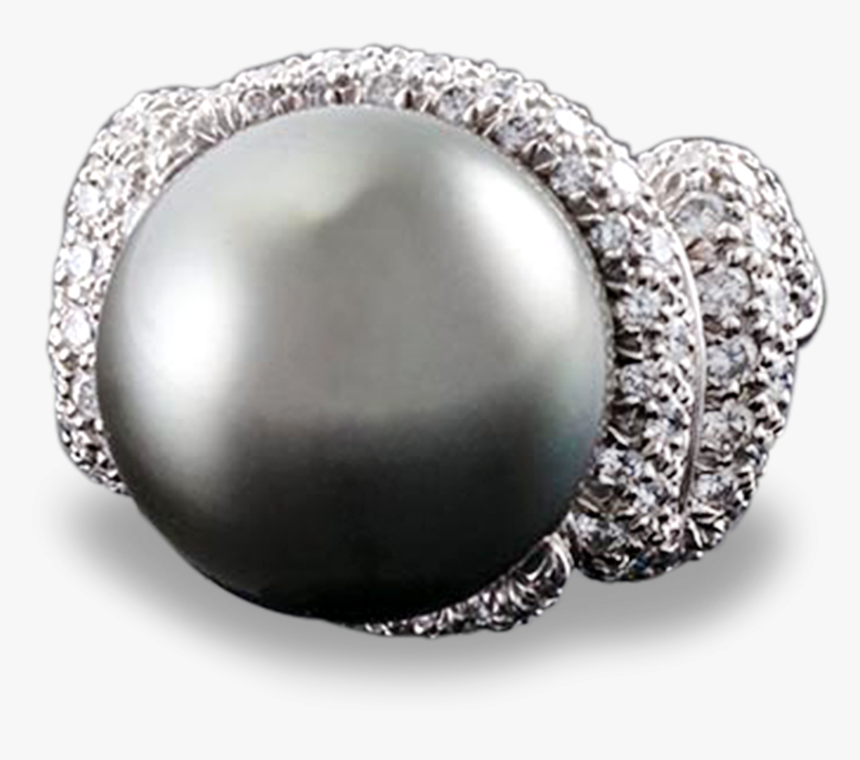 Tahitian Black Pearl Ring By Henry Dunay - Pre-engagement Ring, HD Png Download, Free Download