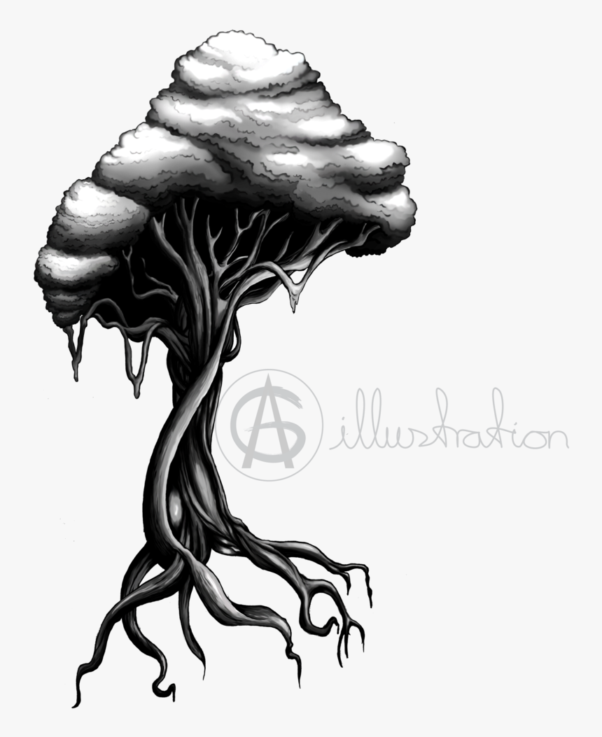 Art Tattoo Tree Sketch - Clip Art, HD Png Download, Free Download