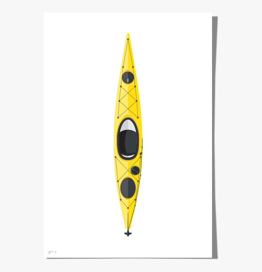 Kayak Art Print With Optional Frame - Sea Kayak, HD Png Download, Free Download