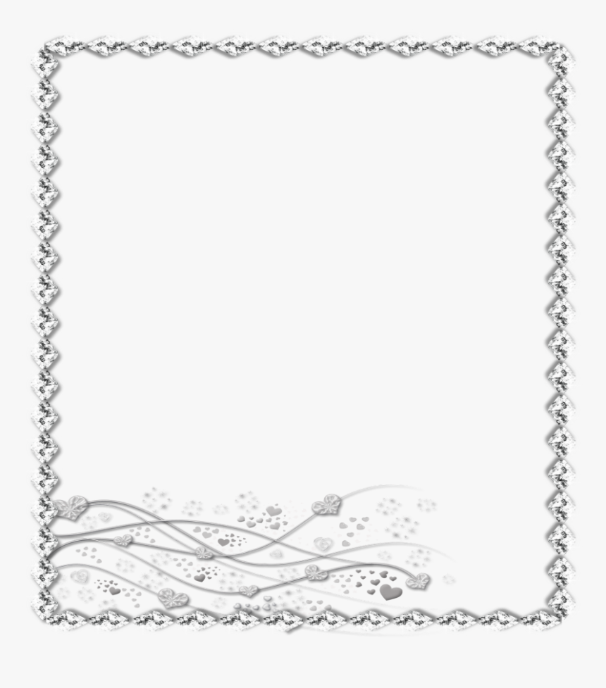 #mq #silver #diamond #diamonds #frame #frames #border - Silver Diamond Border Png, Transparent Png, Free Download