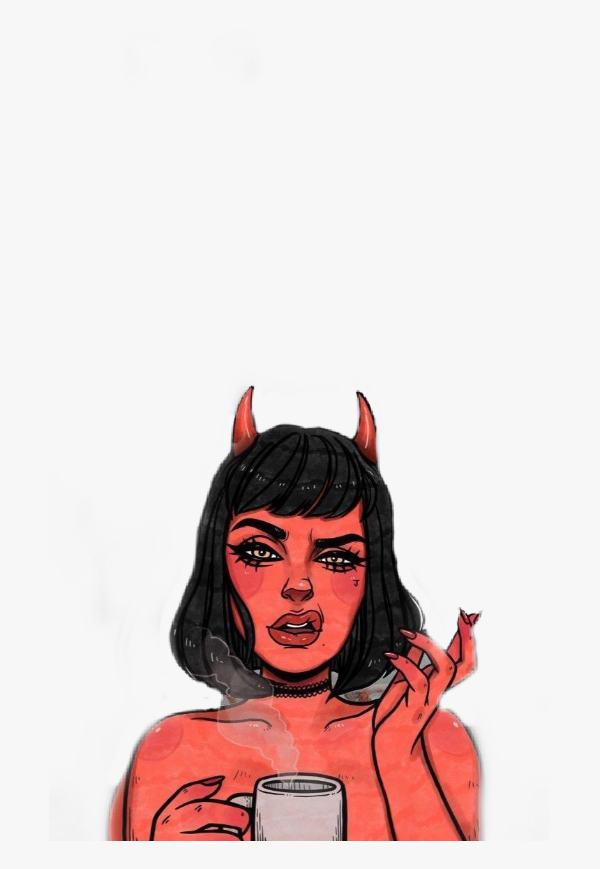 #devil #devilgirl #red #smoke #coffee Shop #look #girl - Devil Girl ...