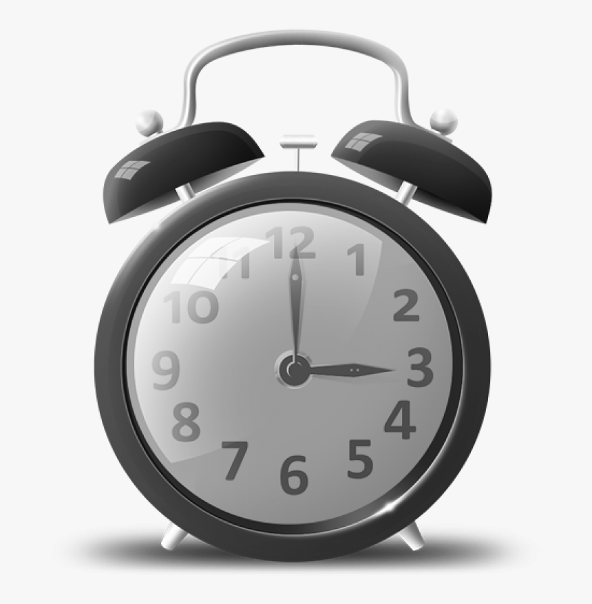 Grey Alarm Clock Png Image - Yellow Wall Clock Icon Transparent, Png Download, Free Download