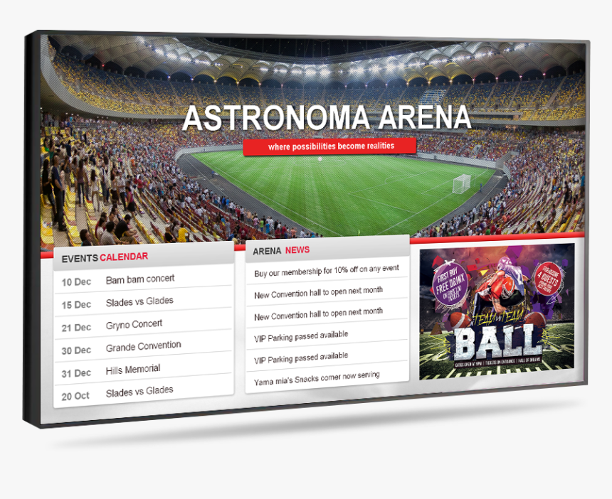 Arenas & Stadiums Ok - Stadium Touch Screen Interface, HD Png Download, Free Download