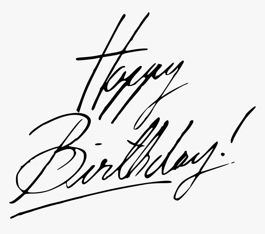 Happy Birthday Handwritten Calligraphy Vector 3 - Calligraphy, HD Png Download, Free Download