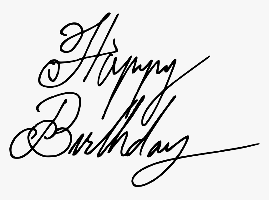 Happy Birthday Handwritten Calligraphy Vector 5 - Calligraphy, HD Png Download, Free Download