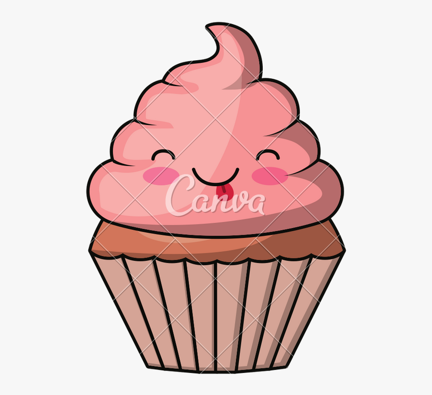 Transparent Cupcake Clipart With Faces - Cupcake With A Face, HD Png Download, Free Download