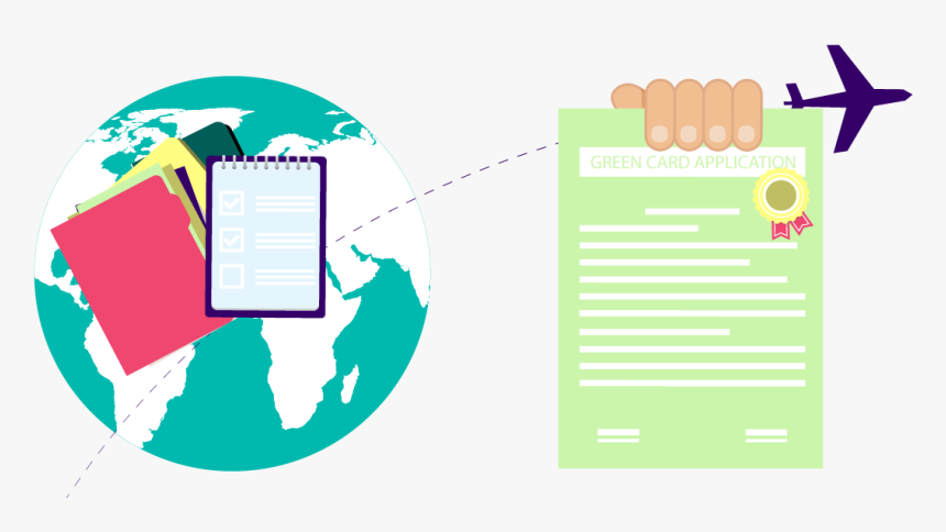 Transparent Green Card Png - World Map, Png Download, Free Download