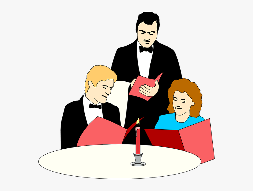 Waitress Clipart Cartoon - Restaurant Waiter Clip Art, HD Png Download, Free Download
