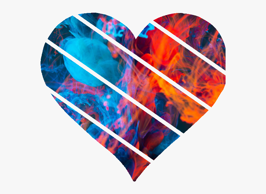 #heart #blue #orange #smoke #waterink #ink #freetoedit - Heart, HD Png Download, Free Download