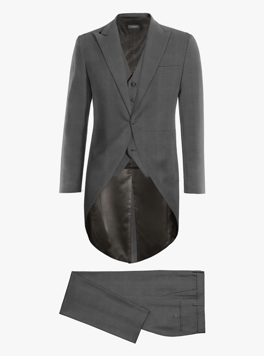 Black Morning Coat With Black Waistcoat - Suit, HD Png Download, Free Download