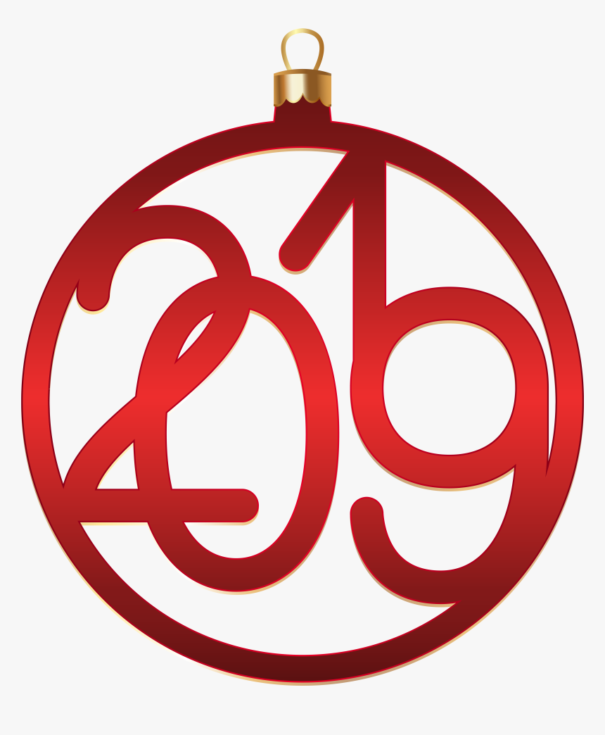 2019 Red Christmas Ball Png Clip Art , Png Download, Transparent Png, Free Download