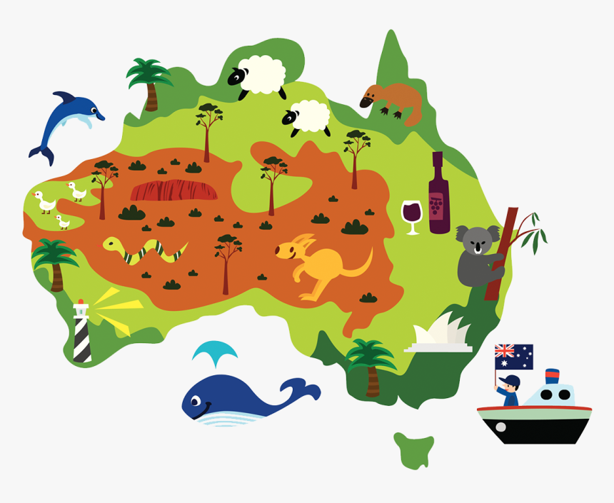 Australia Clipart Png Free Library Download Australian - Cartoon Australia Png, Transparent Png, Free Download