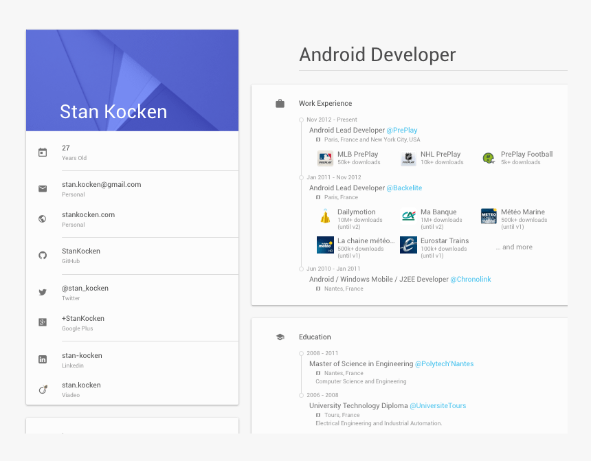 Material Design Resume - Material Design My Account, HD Png Download, Free Download