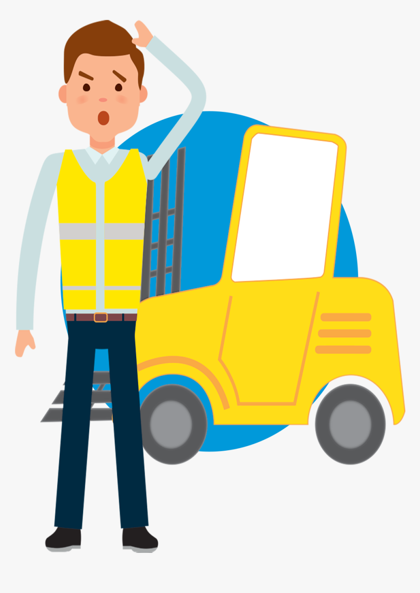 Warehouse Worker Clipart Picture Royalty Free Forklift - Fork Lift Operator Cartoon, HD Png Download, Free Download