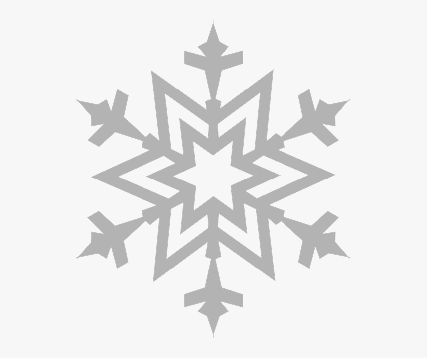 Snowflake Vector Black And White, HD Png Download, Free Download