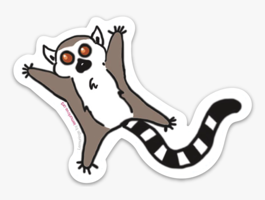 Lemur Love Plus Lemuring Stickers - Ring Tailed Lemur Clip Art, HD Png Download, Free Download