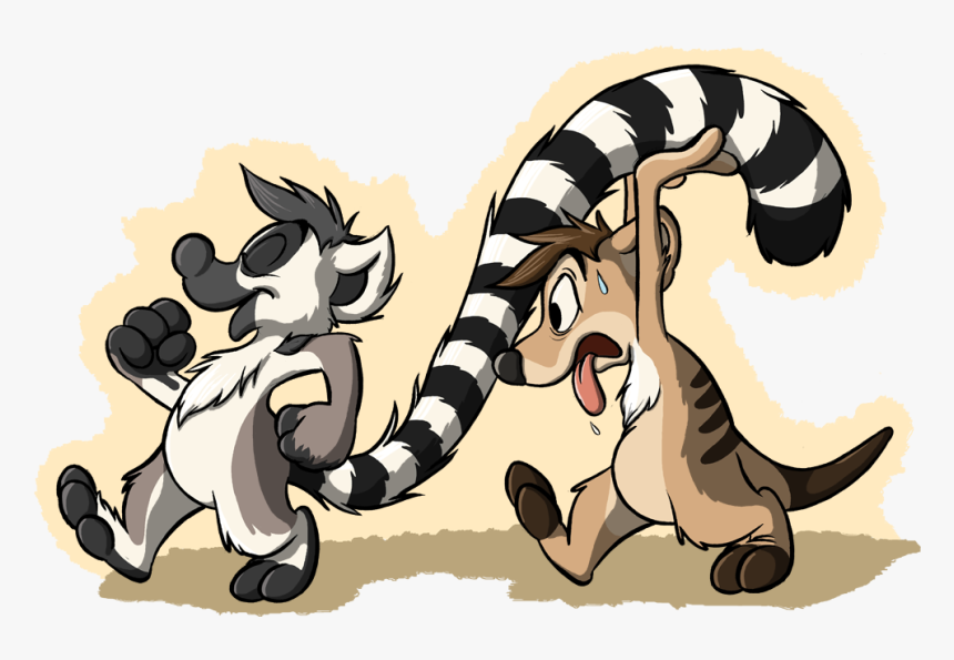 Lemur Clipart Chibi - Cute Ring Tailed Lemur Drawing, HD Png Download, Free Download