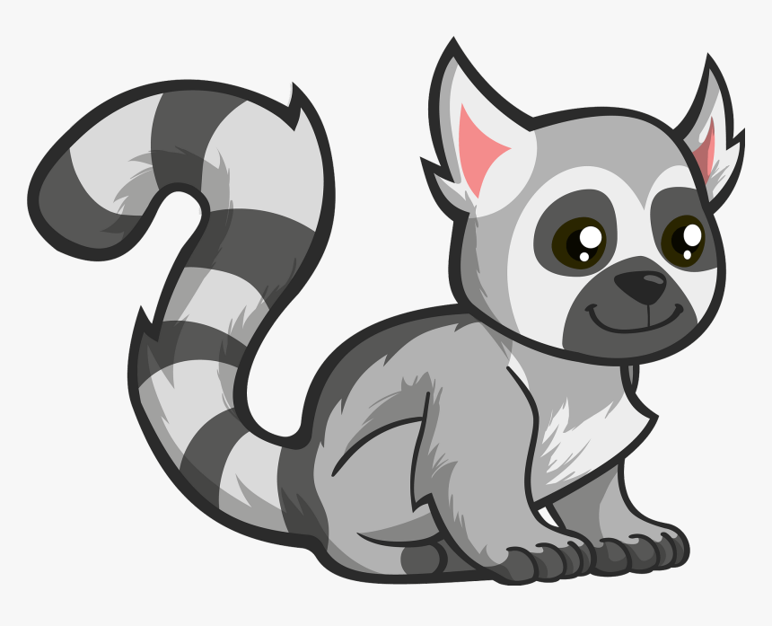 Ring Tailed Lemur Clipart Transparent, HD Png Download, Free Download