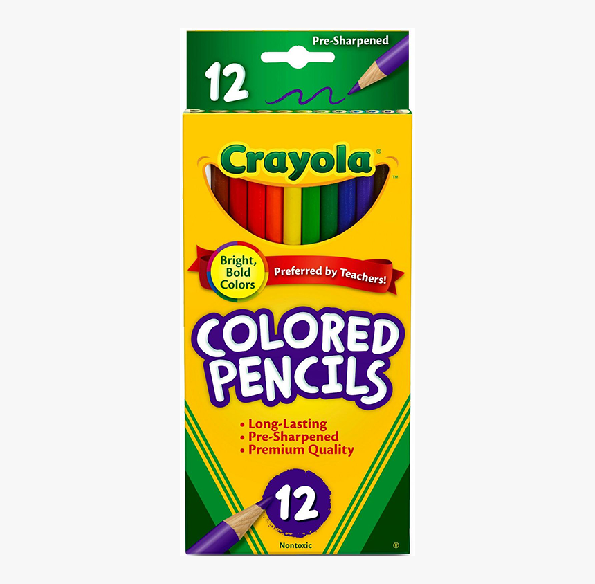 Crayola Colored Pencils 12 Count - Crayola 12, HD Png Download, Free Download