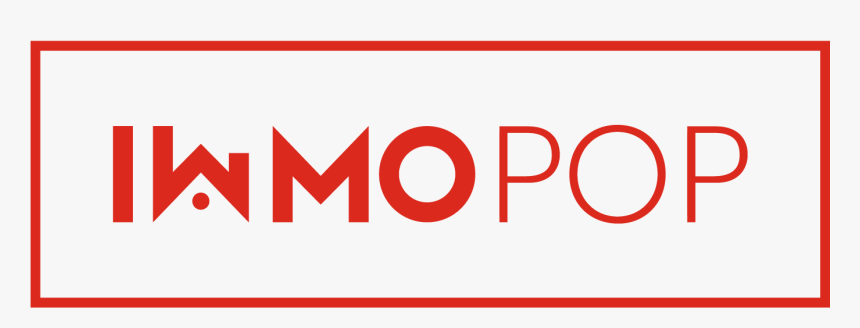 Nouveau Logo Immopop300 Red Cadre - Graphic Design, HD Png Download, Free Download