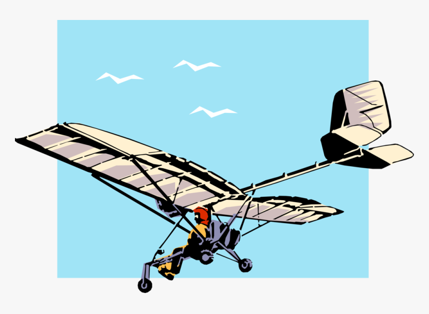 Vector Illustration Of Single-passenger Propeller Driven - Ultralight Aviation, HD Png Download, Free Download