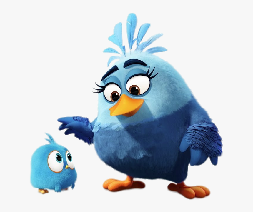 Angy Bird Blue Jay With Mum - Angry Birds Blues Mom, HD Png Download, Free Download