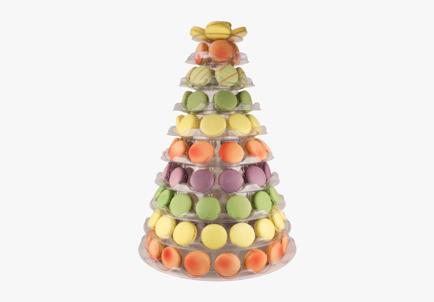 A Clear Plastic 10 Layer Tower Holding Up To 96 Macarons, - Macaroon, HD Png Download, Free Download