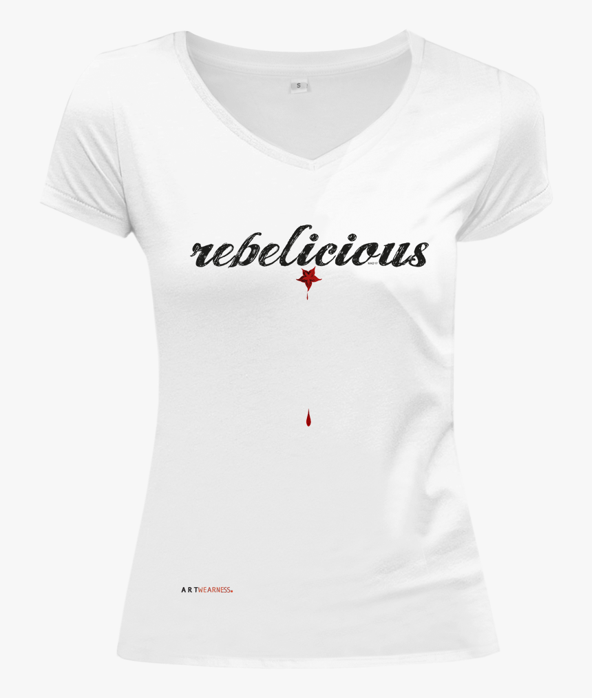 Rebelicious Female V Neck White - Beetlejuice The Musical Merch, HD Png Download, Free Download