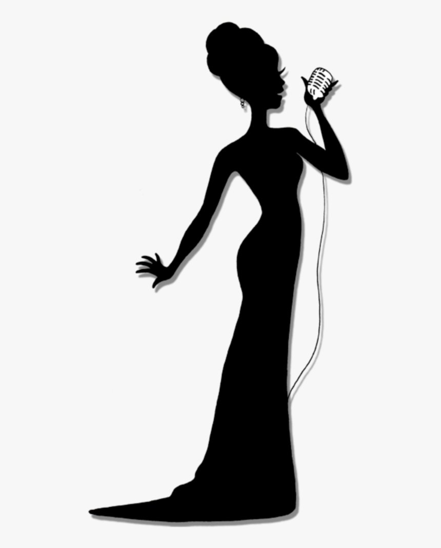 #woman #singer #silhouette - Woman Singing Silhouette Png, Transparent Png, Free Download