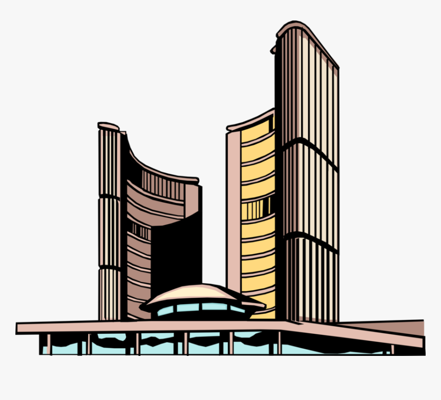 Transparent Block Clipart - City Hall Toronto Illustration, HD Png Download, Free Download