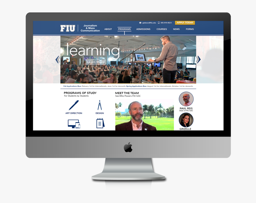 Fiu Website Imac Mockup Default 1 - Desktop Computer, HD Png Download, Free Download