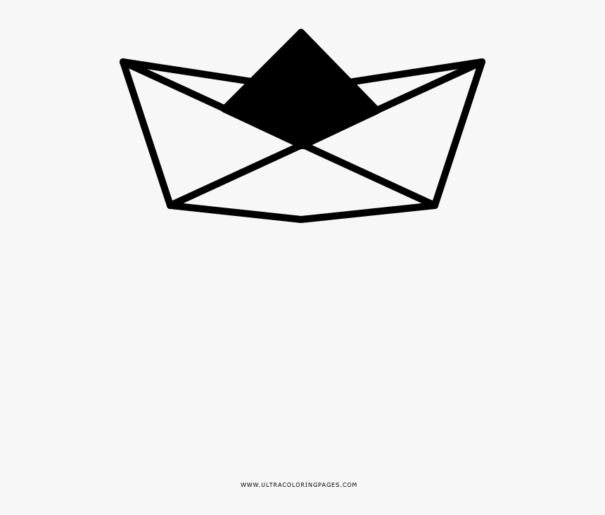 Paper Boat Coloring Page - Triangle, HD Png Download, Free Download