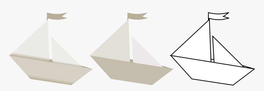 Clipart Paper Sailboat - Paper Boat Different Style, HD Png Download, Free Download