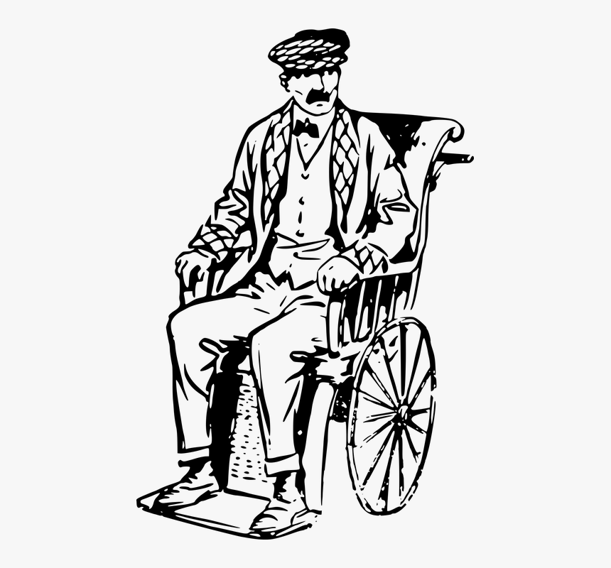 Person In A Wheelchair Drawing, HD Png Download, Free Download