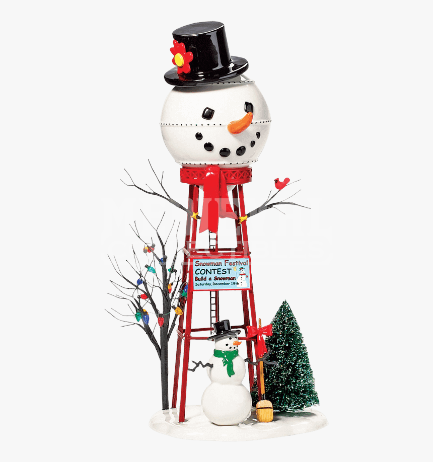 Snowman Water Tower - Water Tower Christmas, HD Png Download, Free Download