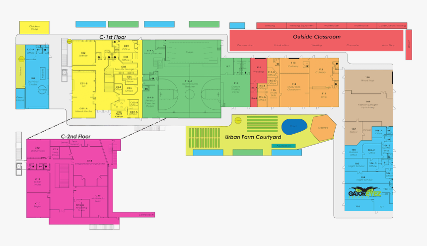 Compass High School Map Layout - Floor Plan, HD Png Download, Free Download