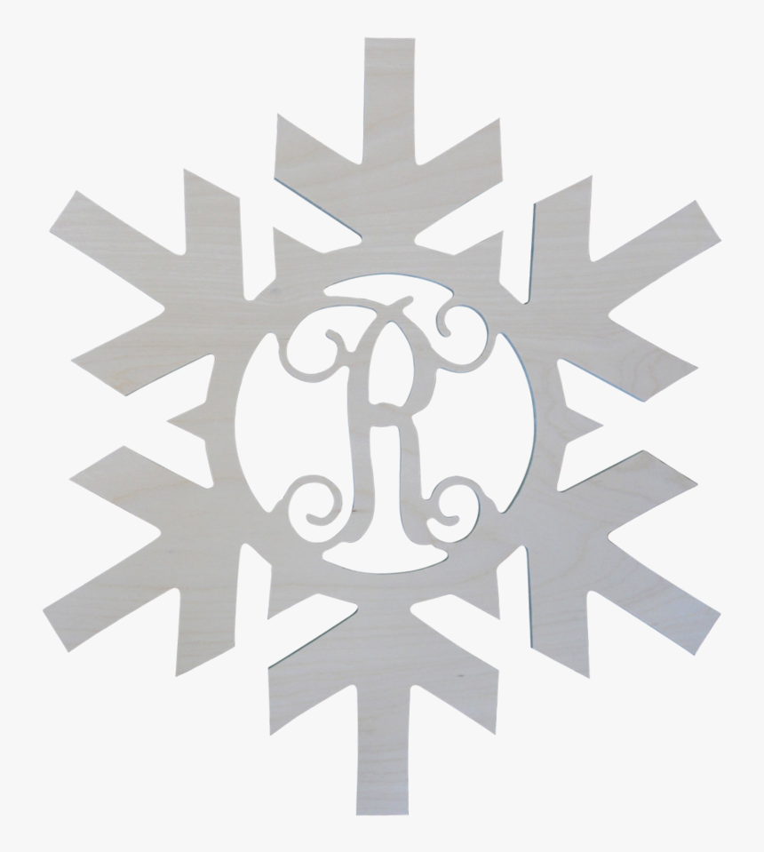 Snowflake Wood Monogram - Hot And Cold Symbols, HD Png Download, Free Download