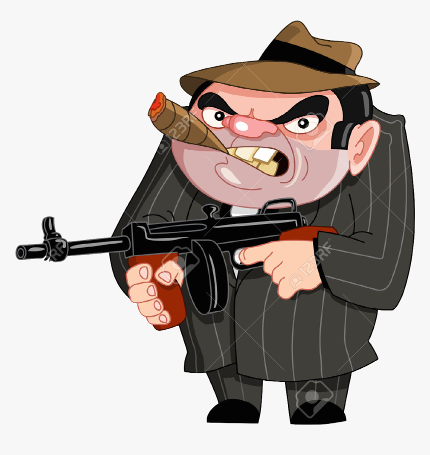 Mother Clipart Cuddle - Cartoon Man Holding Gun, HD Png Download, Free Download