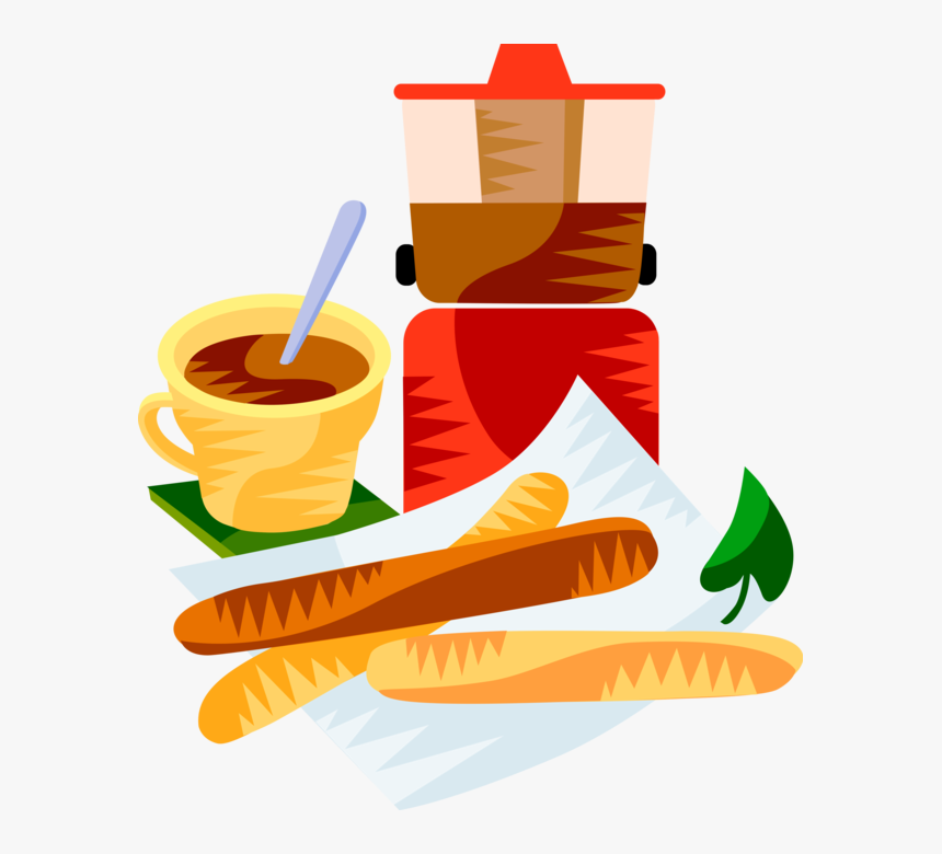 Vector Illustration Of European Spanish Cuisine Churros - Clipart Food From Europe, HD Png Download, Free Download